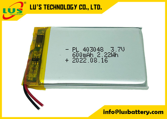 Ионная батарея батареи 3.7В 600мАх Ли полимера ЛП403048 Ли для умного прибора
