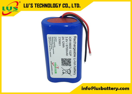 1S2P Литий-ионная аккумуляторная батарея ICR18650 INR18650 литий-ионная батарея 3.7v 3.6V 6700mah литийная батарея