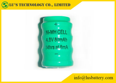 срок службы клетки НИМХ кнопки батареи 80мах 1,2 в перезаряжаемые материальный длинный