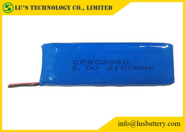 батареи Limno2 батареи лития CP802060 3.0v 2100mah тонкие призменные плоские