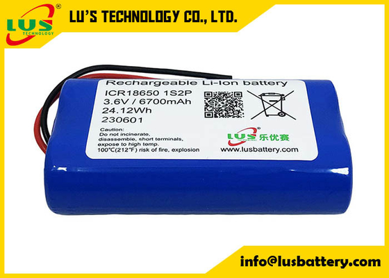 ICR18650 блок батарей 18650 3350mah 6700mah иона лития блока батарей 3.6V 6700mAh перезаряжаемые