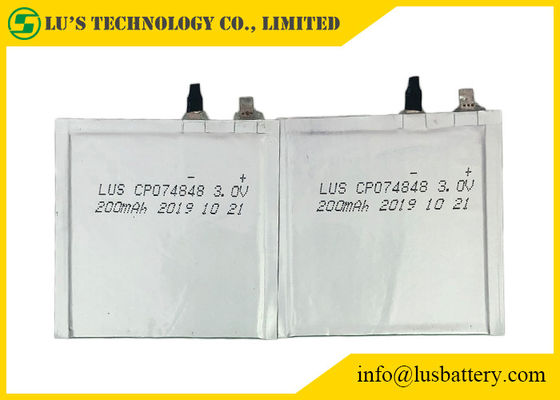 Батареи лития Limno2 CP074848 200mah 3.0V для удостоверения личности