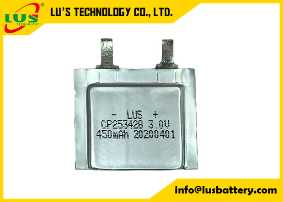 Гибкая батарея CP253428 полимера 450mah LiMnO2 основная для бирки впрыски