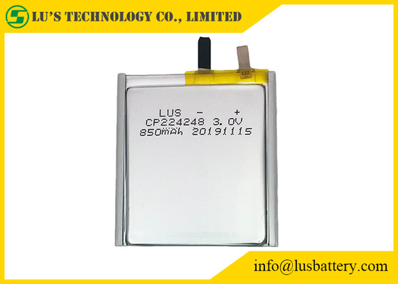 батарея LimnO2 CP224248 клетки 3.0v 850mah тонкая для бирок Bluetooth