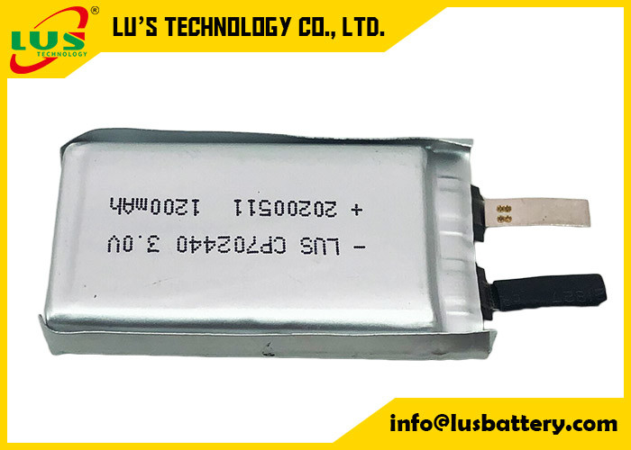 Клетка 3.0V 1500mAh батареи CP702440 LiMnO2 ультра тонкая для портативного слушая прибора