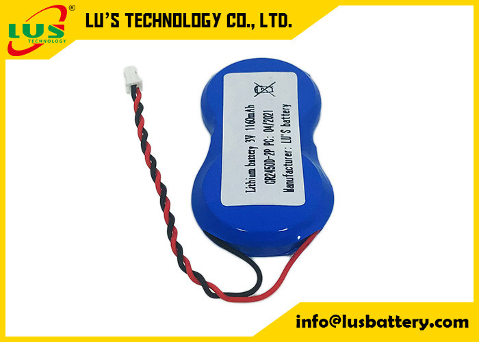 Тип батареи батареи CR2450-2P 3V 1200mah металла лития IMOS 1P2-A1
