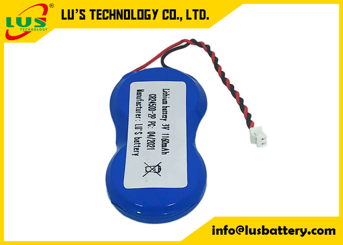 Тип батареи батареи CR2450-2P 3V 1200mah металла лития IMOS 1P2-A1