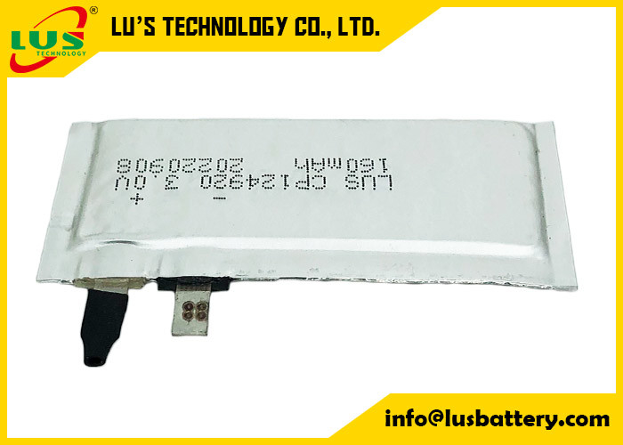 Батарея лития гибкое 3V CP124920 LiMnO2 клетка 160 Mah супер тонкая для шлема безопасности