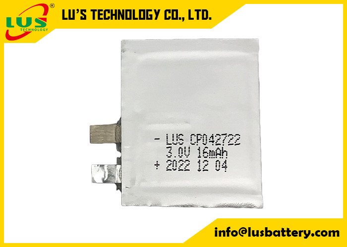 Мягкий упакованный вольт CP042722 CP042922 CP042822 батареи 3,0 батареи 16mah Li MnO2 бумажный тонкий