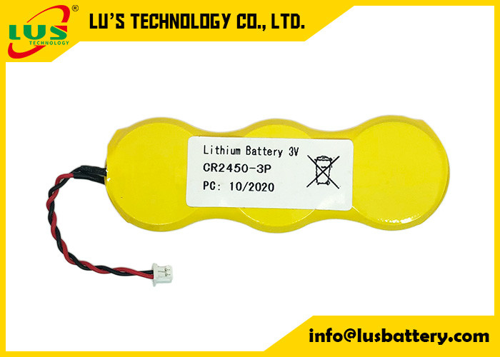 батареи монетки блока батарей 3P CR2450 3V клетки кнопки 1800mah для ярлыка SES электроники