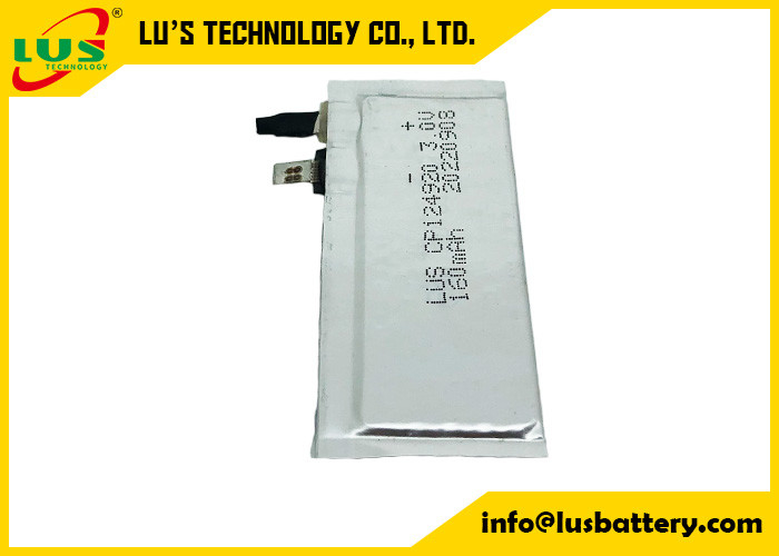Батарея двуокиси марганца лития батареи Li Mno2 пакета CP144920 150mah 3v ультра тонкая мягкая