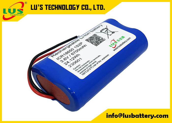 ICR18650 блок батарей 18650 3350mah 6700mah иона лития блока батарей 3.6V 6700mAh перезаряжаемые