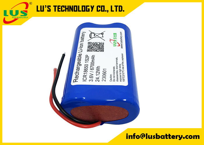 ICR18650 блок батарей 18650 3350mah 6700mah иона лития блока батарей 3.6V 6700mAh перезаряжаемые