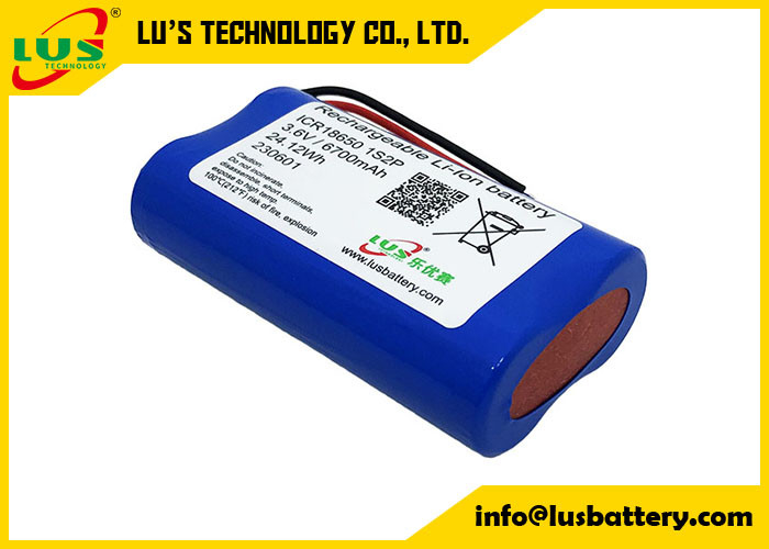 ICR18650 блок батарей 18650 3350mah 6700mah иона лития блока батарей 3.6V 6700mAh перезаряжаемые