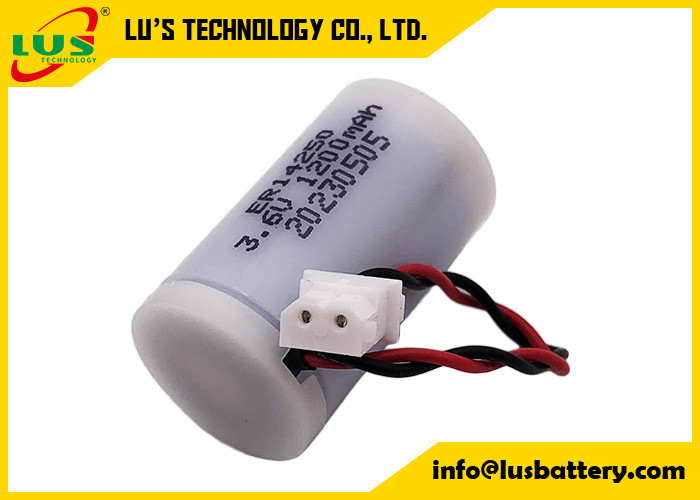 Не-перезаряжаемые размер 3.6V 1200mAh батареи ER14250 1/2 AA хлорида Thionyl лития (Li-SOCl2) с водоустойчивым случаем