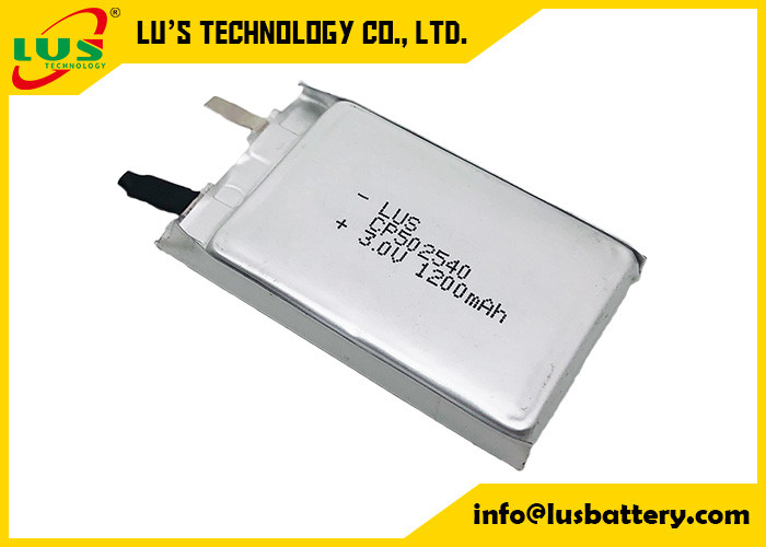 Не перезаряжаемая литий-ионная батарея с тонкой пленкой CP502540 3V 1200mAh CF502540 Литий-ионная батарея с тонкой пленкой