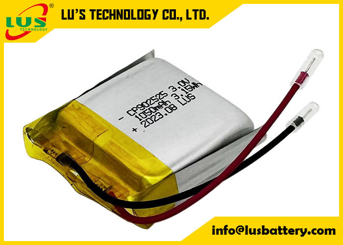 Cp902525 3.0v 1050mah Лимно2 мягкая батарея CP952525 3.0V Лимно2 батарея Pouch Cell тип
