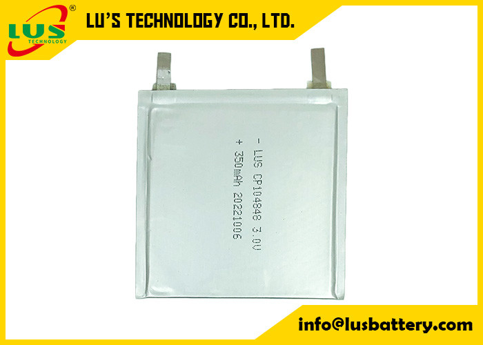 CP104848 3.0V 400mAh Limno2 Ультратонкая не перезаряжаемая мягкая Ли-Мно2 плоская литийная батарея 104848