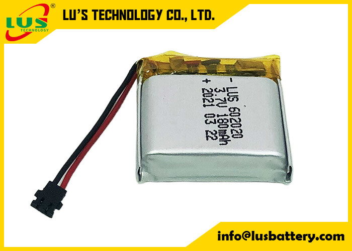 3.7V 180mAh Липополимерная перезаряжаемая литий-ионная полимерная батарея LP602020 062020 180mAh 3.7V Ли-полимерные батареи