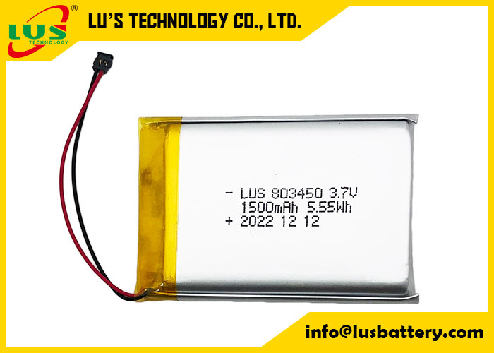 Литий-полимерная батарея 1500mAh 5.55Wh LP803450 1500mAh 3.7V перезаряжаемая литий-полимерная батарея LP803450