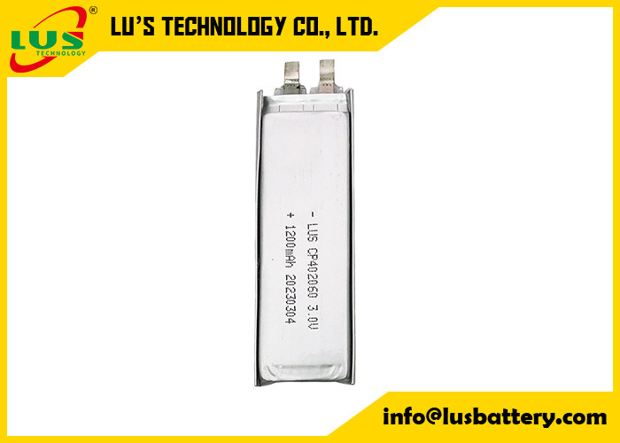 тонкая гибкая лимно2 батарея CP402060 3,0 вольт 1200mah для CMOS литийных неперезаряжаемых 3V батарей