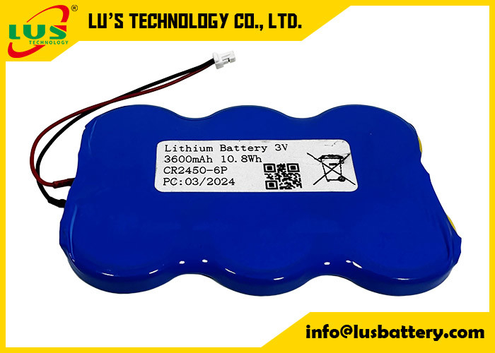CR2450 в параллельном CR2450-6P настройка 3V литий кнопка батарея 3600mah ционная ячейка