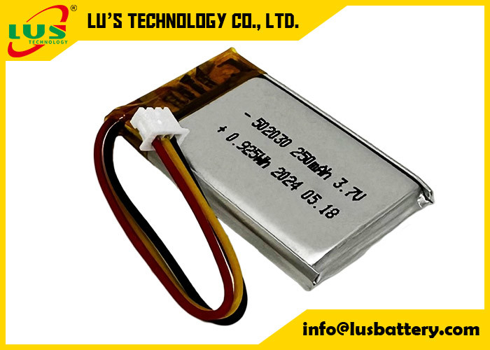 250mAh Литий полимерная батарея LP502030 3.7V Ли полимерная батарея LP502030 3.7V OEM