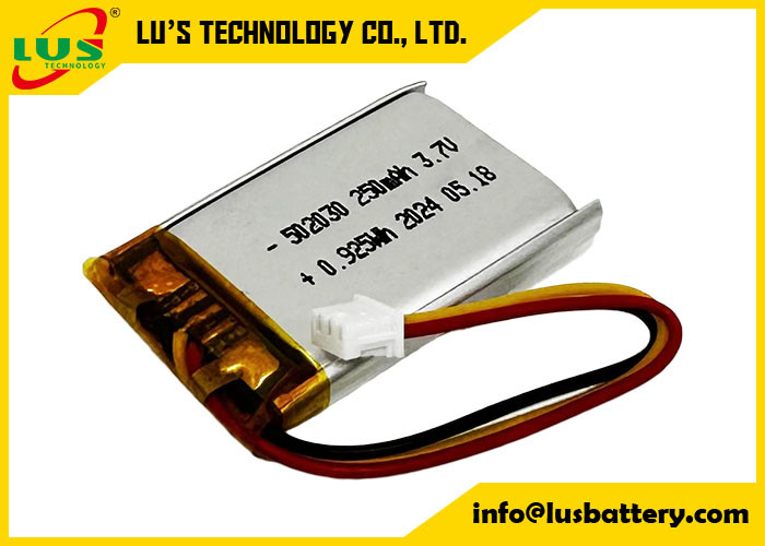 250mAh Литий полимерная батарея LP502030 3.7V Ли полимерная батарея LP502030 3.7V OEM