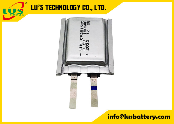Поставщик аккумуляторов с диоксидом лития и марганца Cp251525 3.0V 150mAh LiMnO2 Ультратонкая ячейка 3V