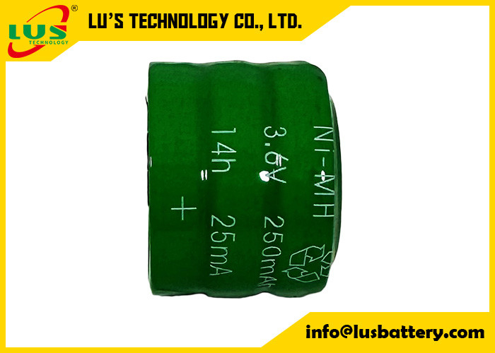 3.6V 250mah 250H Заряжаемая батарея кнопки Ni-MH для беспроводных телефонов