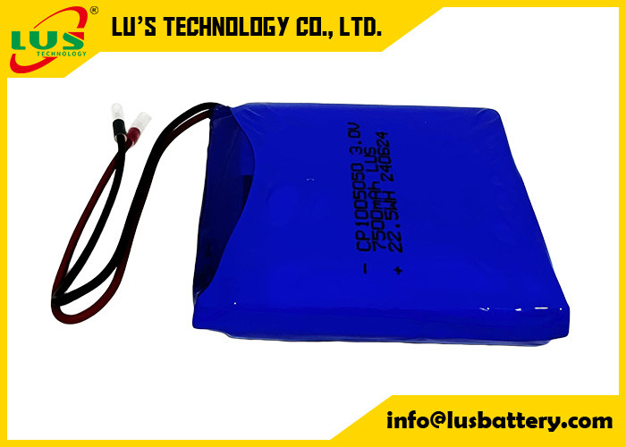 CP1005050 Литий Pouch Cell Поставщик LUS батарея 3,0 v 7500mah тонкая батарея OEM
