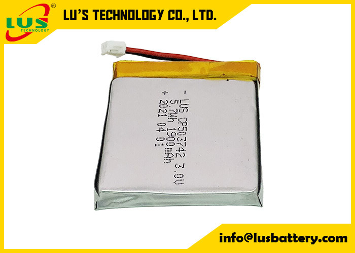 CP503742 3V 1900mAh Специализированная тонкоклеточная литийная батарея 3 вольт Плоская литийная батарея 3V CP503742
