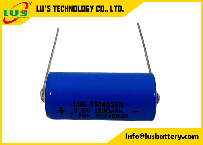 ER14335 3.6V 1.65Ah 2/3AA Литийный кнопка верхний аккумулятор с аксиальным свинцовым настройкой Lisocl2 аккумулятор ER14335