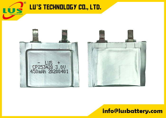 Гибкая батарея CP253428 полимера 450mah LiMnO2 основная для бирки впрыски
