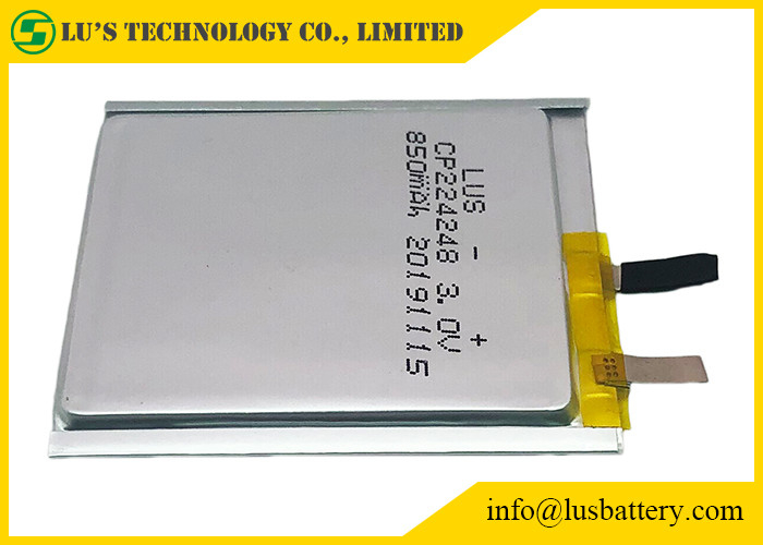 батарея LimnO2 CP224248 клетки 3.0v 850mah тонкая для бирок Bluetooth