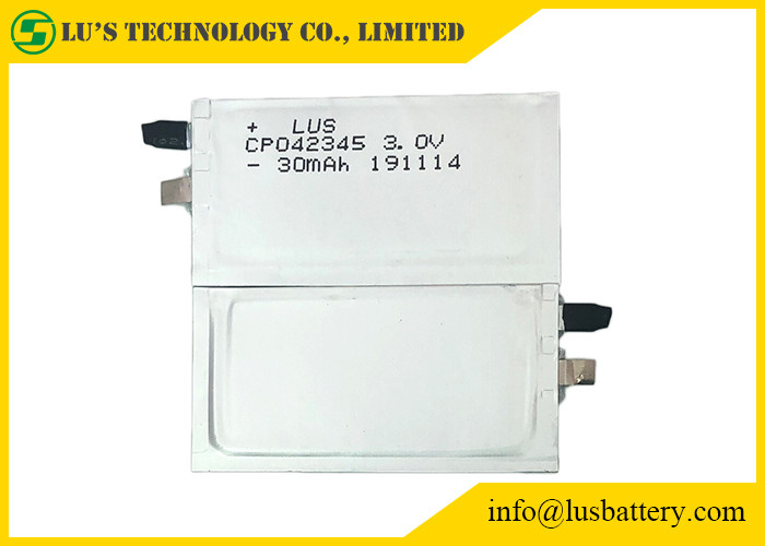 батарея RFID 3V 30mAh основная Li ультра утончает CP042345 UL1642 для кредитной карточки