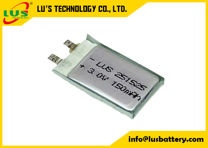 3v 150mah ультра суживают литий-ионный аккумулятор батареи Li MnO2 для цифровой фотокамеры CP251525