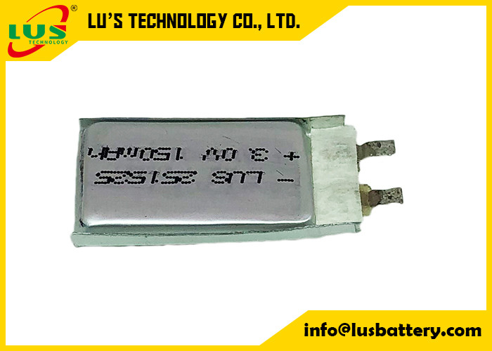 3v 150mah ультра суживают литий-ионный аккумулятор батареи Li MnO2 для цифровой фотокамеры CP251525