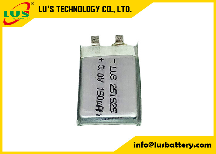 3v 150mah ультра суживают литий-ионный аккумулятор батареи Li MnO2 для цифровой фотокамеры CP251525